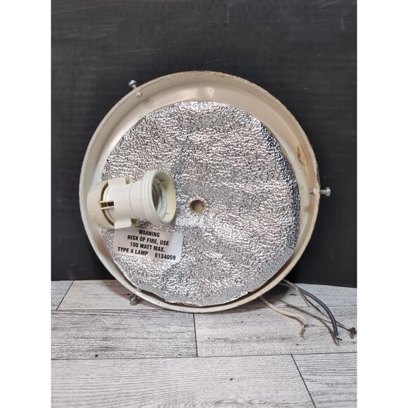 Vtg. Square Braided Rope Mid Century Clear Glass Made In Italy Light Fixture MCM - Picture 6 of 9